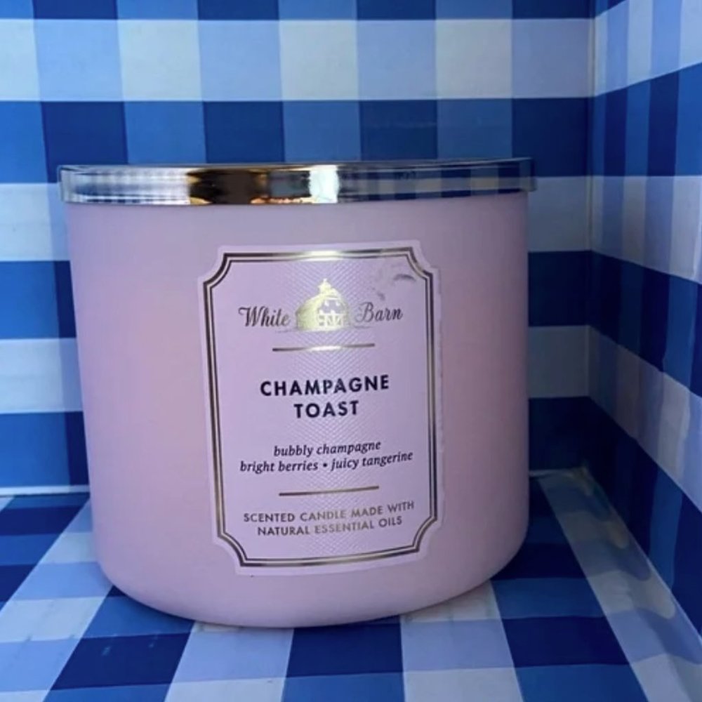 NWT White Barn CHAMPAGNE TOAST Three Wick candle